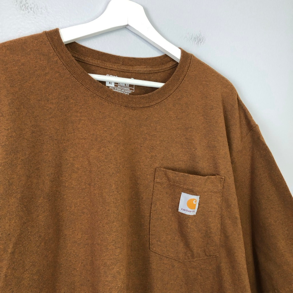 Carhartt Mens T-Shirt Large Short Sleeve Crew Neck Pocket - Picture 4 of 8